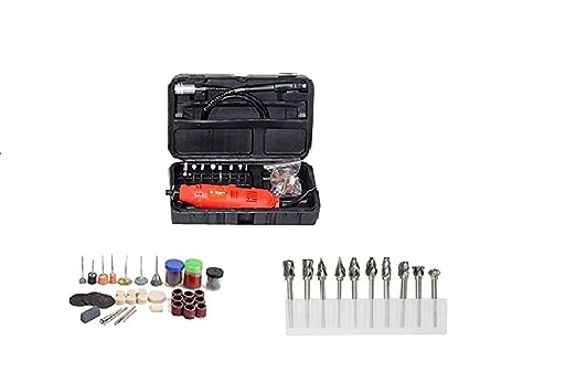 KROST 122pcs Compact 1/4" Air Die Grinder Kit With Rotary Tool Set - Image 4