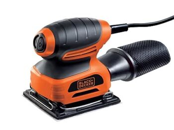 BLACK+DECKER KA400 220W 1/4'' Corded Single-Speed Sheet Sander with 16000 Orbits/minute for Paint, Varnish, Cleaning Glass, Removing Rust & Sanding in Tight Spaces, 1 Year Warranty, ORANGE & BLACK - Image 3