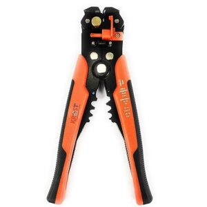KROST 5 in 1 Automatic Wire Stripper and Crimper 8 Inch Self-Adjusting Wire Stripping Tool 24-10 AW/ 43-3 Gauge/ 0.2-6 mm Wire Cutter Crimper Multi Pliers, w/Cutting, Crimping, Stripping Function