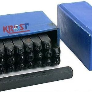 KROST Professional Number and Letter Punch Set for Jewelry Craft Stamping. (5/16″ Letter)