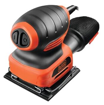 BLACK+DECKER KA400 220W 1/4'' Corded Single-Speed Sheet Sander with 16000 Orbits/minute for Paint, Varnish, Cleaning Glass, Removing Rust & Sanding in Tight Spaces, 1 Year Warranty, ORANGE & BLACK - Image 4