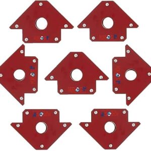 KROST 4″ Welding Magnetic Holder 50lbs Strength Strong Welding Magnetic Holder and Clamps Magnetic Welding Arrow Holder Metal Working Mig Tools and Equipment 45,90,135 Degree Angle (7pcs)