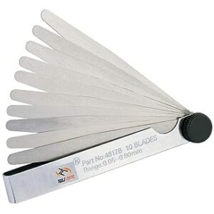 KROST 10 Blades Feeler Gauge Range 0.05-0.80 Mm Measurement Tool, Medium, Black