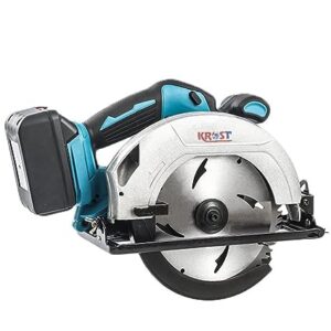 KROST 7″ Cordless 37V Brushless Motor Circular Saw Marble Cutting Machine | Ceramic, Tile,Stone, Woodworking Electric Circular Saw | Portable Saw.(Blade Not Included) (Cordless 7″ Circular Saw)