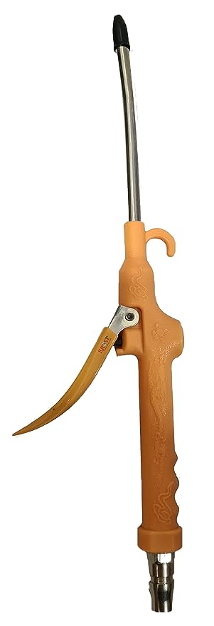 KROST Long Neck STAINLESS STEEL AIR BLOW GUN, Vacuum Air Gun for Car Cleaning, Dust Blowing