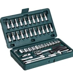 KROST Ultimate Socket Set | Garage Tool Set | Multimeter Set | Hand Tool Set | Spanner Set (46pcs Socket Set)