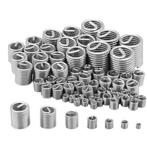 KROST 50pcs SS Wire Thread Insert Metric M3 M4 M5 M6 M8 M10 M12 Helicoil Thread Repair Kit, elicoil Thread Repair Insert Assortment (50pcs)