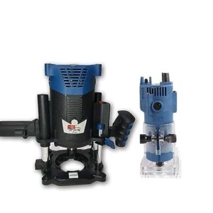 KROST Wood Carving Combo Router and Handy Trimmer Machine (8-12 mm, Black)