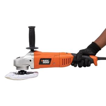 BLACK+DECKER WP1500K-B1 1300W 180mm Buffing Polisher with Kit Tool Box