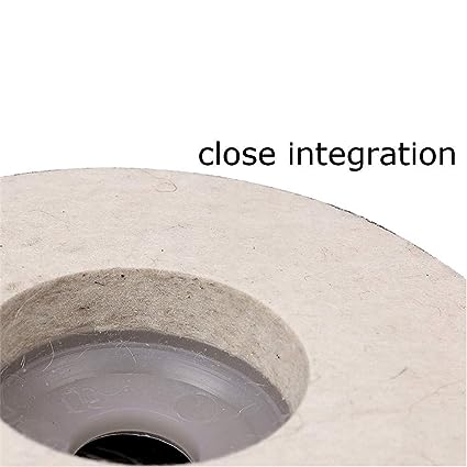 KROST Wool Felt Buffing Pad Wheel Disc for Polishing Stainless steel,Metal,Marble, Glass, Ceramic, 4 inch Angle Grinder Abrasive Rotary tool accessory - white, 100 x 16mm x 16mm dia. (10) - Image 4