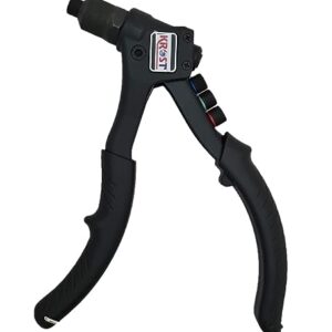 KROST Powerful Hand Riveter with Nose Piece 2.4,3.2,4.0,4.8mm. (Hand Riveter 9″)