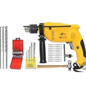 KROST Metal Powerful Electric Drill Machine with Accessories (Yellow)