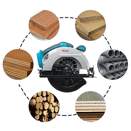 KROST 7" Cordless 37V Brushless Motor Circular Saw Marble Cutting Machine | Ceramic, Tile,Stone, Woodworking Electric Circular Saw | Portable Saw.(Blade Not Included) (Cordless 7" Circular Saw) - Image 6