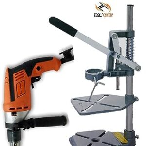 Double Base Plate Heavy Duty Cast Iron Base Plate Drill Stand With 13mm Reverse Forward Drill Machine.