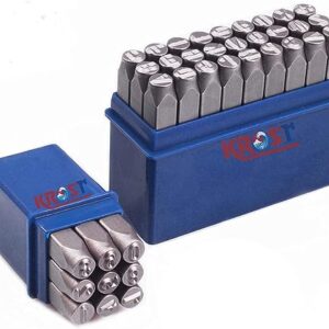 KROST Professional Number and Letter Punch Set for Jewelry Craft Stamping. (1/8″ Letter & Number)