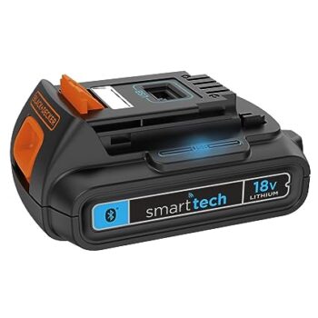 BLACK+DECKER BDCDC18KST 18V 10mm Li-ion Cordless Variable Speed Reversible Smart-Tech Cordless Drill Driver (Orange 4-Pieces)