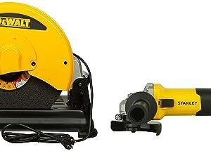 DEWALT D28730 2300W 355mm 14-inch Heavy Duty Chop Saw with STANLEY SG7100 750W 100mm SLIM Small Angle Grinder
