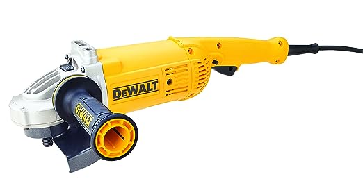 DEWALT DWE497-IN 2600W 180mm Heavy Duty Large Angle Grinder with DES Technology and Innovative Anti Vibration System-Perform and Protect Shield