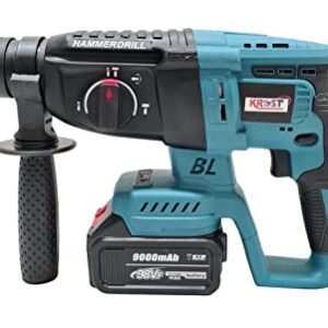 KROST 26mm Cordless Rotary Hammer, Brushless Motor Cordless Rotary Drill Machine