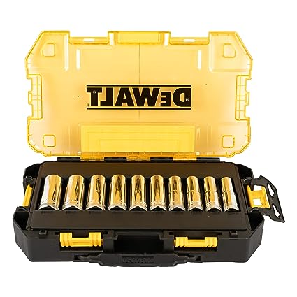 DEWALT DWMT73815-0 1/2 Inch Drive Socket Set (13, 14 15, 16, 17, 18, 19, 21, 22, 24 mm), 10 Piece - Image 2