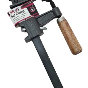 KROST Metal F-Clamp (Multicolour) (Wooden Handle F clamp 6″)