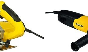 STANLEY STGS9125 900W,125mm Small Angle Grinder (Yellow and Black)+STANLEY STSP125 1320 Watt 5”/125mm Marble Cutter/Tile Cutter Machine (Yellow and Black)