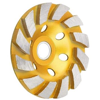 KROST 4 inch Diamond Cup Grinding Wheel, 12-Segments Heavy Duty Turbo Row Grinding disc for Angle Grinder Polishing and Cleaning Concrete Granite Marble Stone Rock Cement (1)