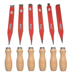 KROST Heavy Duty Wood Turning Lathe Wood Carving Set with Wooden Handle.