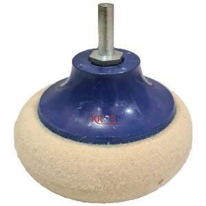 KROST 4″ Felt buffing pad wheel disc for polishing stainless steel,metal,marble, glass, ceramic, angle grinder abrasive rotary tool accessory 4″