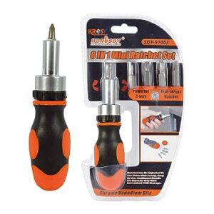 KROST Mini Ratchet 6 IN 1 Screwdriver Set.