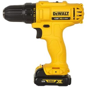 DEWALT DCD700D2A 12V, 10mm XR Li ion Cordless Drill Driver with 2x2.0 Ah Batteries + 109 Pieces Accessory Kit