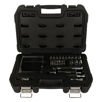 DEWALT DWMT19238-1 1/4 Inch Full Metric Socket Set, 37 Piece