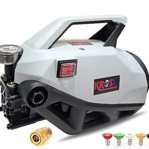 KROST Super F5 HIGH-Pressure 160Bar Car Washer Pump with 5PCS Nozzle Tips, QC Set for Hose and Gun