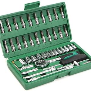 KROST Ultimate Socket Set | Garage Tool Set | Multimeter Set | Hand Tool Set | Spanner Set (46pcs Socket Set (Heavy))