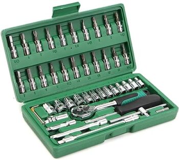 KROST Ultimate Socket Set | Garage Tool Set | Multimeter Set | Hand Tool Set | Spanner Set (46pcs Socket Set (Heavy))