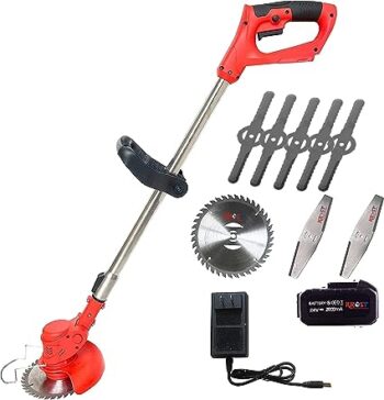 KROST Cordless Brush Cutter, Extendable Rod Grass Trimmer, Lawn Mower, Rice/Wheat Cutter, Hedge Trimmer