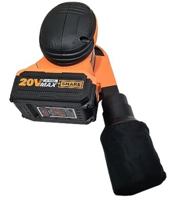 KROST 20V MAX Cordless Random Orbital Sander, 5-Inch Random Orbital Sander w/4.0A Battery, Fast Charger, 5pcs Sanding Discs and Dust Bag