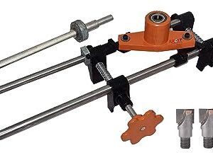 KROST Mortise Lock Installation Jig, Jig-Mortise Lock Installation Kit with 2 Bits.(Orange, Black)