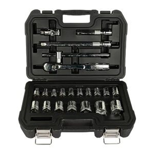 DEWALT DWMT19241-1 Full Metric Socket Set, 1/2 Inch, 22 Piece
