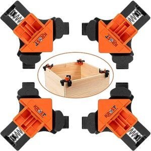 KROST 4pc Corner Mate Clamps, Corner Clamps Woodworking Locator Right Angle Clip Fixer 5-22mm Corner Clip Positioning Fixture Tool (Corner Mate) grey