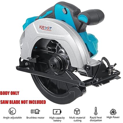 KROST 7" Cordless 37V Brushless Motor Circular Saw Marble Cutting Machine | Ceramic, Tile,Stone, Woodworking Electric Circular Saw | Portable Saw.(Blade Not Included) (Cordless 7" Circular Saw) - Image 3