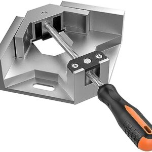KROST 90° Right Angle Clamps/Corner Clamp tools for Carpenter, Welding, Wood-working, Engineering, Photo Framing (Single Handle Corner Clamp) grey