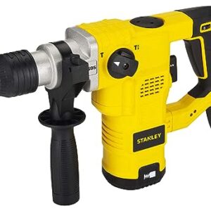 STANLEY STHR323K-IN 1250W 32mm 3 Mode L-Shape SDS-PlusHammer with Kitbox, 5.4Kg (Yellow and Black)