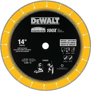 DEWALT DW8500 14-Inch (355mmx4.00mm) Diamond Edge Chopsaw Blade-100x Life v/s Standard Blades