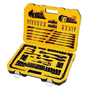 DEWALT Drive Socket Set for Mechanics, Black Chrome Polish, 184-Piece (DWMT45184)