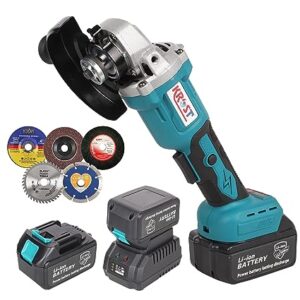 KROST 21V Brushless Cordless Angle Grinder Machine 10,000rpm with Grinding Wheels