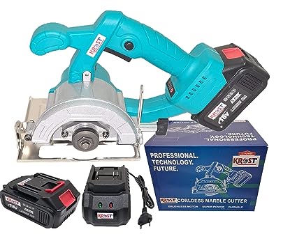 KROST Cordless 18V Brushless Motor Marble Cutting Machine | Ceramic, Tile,Stone, Woodworking Electric Circular Saw | Portable Saw. (Cordless 4" Wood/Marble Cutter) - Image 2