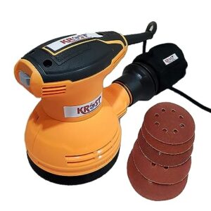 BLACK+DECKER KA400 220W 1/4” Corded Single-Speed Sheet Sander with 16000 Orbits/minute for Paint, Varnish, Cleaning Glass, Removing Rust & Sanding in Tight Spaces, 1 Year Warranty, ORANGE & BLACK