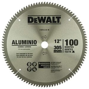 DEWALT DW03240 12″ 305mm 100T Circular Saw Blade for Cutting Aluminium