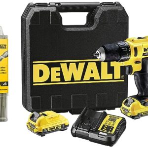 DEWALT DCD710D2 12V 10mm Cordless Drill Driver With DEWALT DT60302 SDS Plus Hammer Drill Bit (Pack of 6)